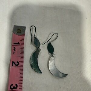 Elegant Silver Crescent Earrings